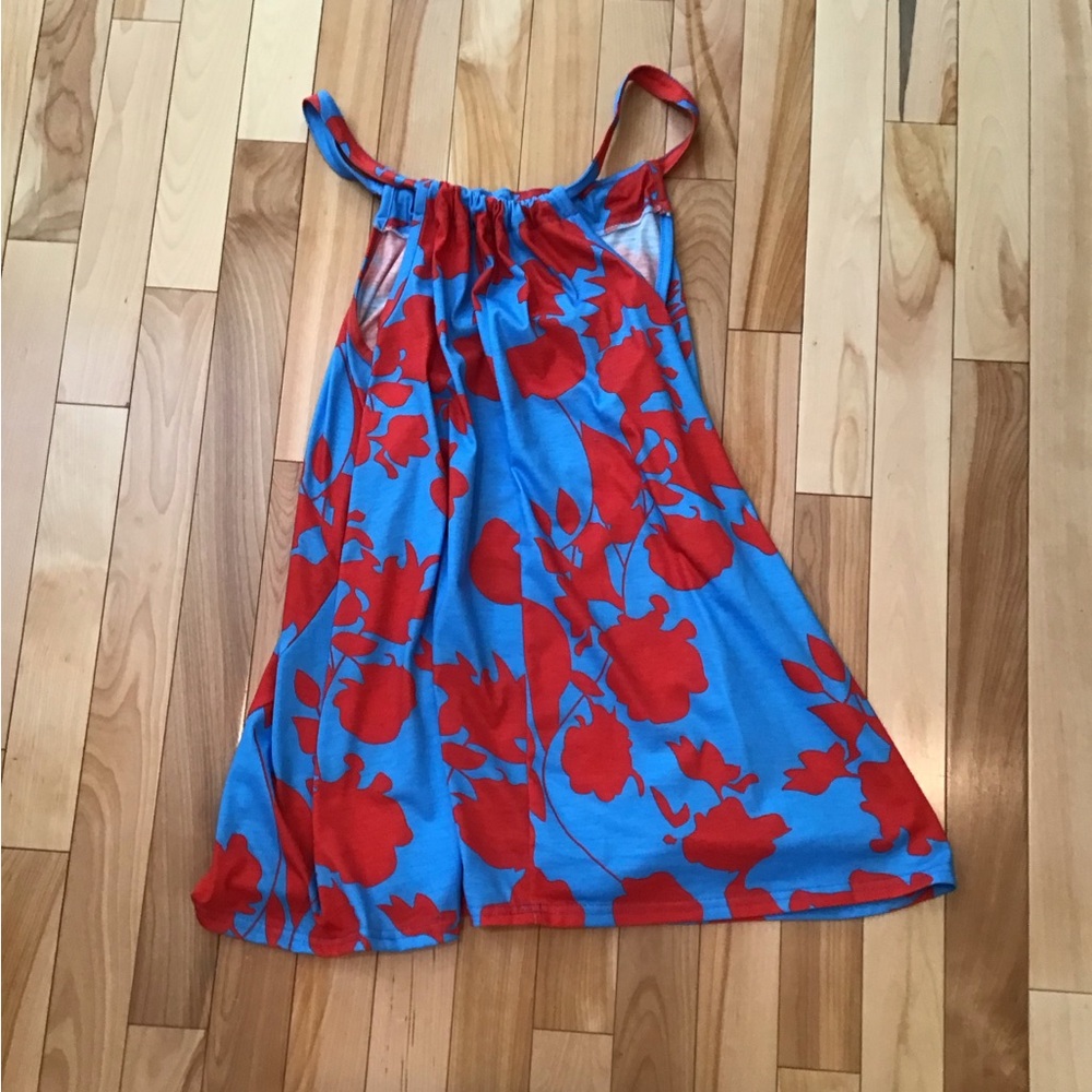 Floral Blue and Red Women’s Top